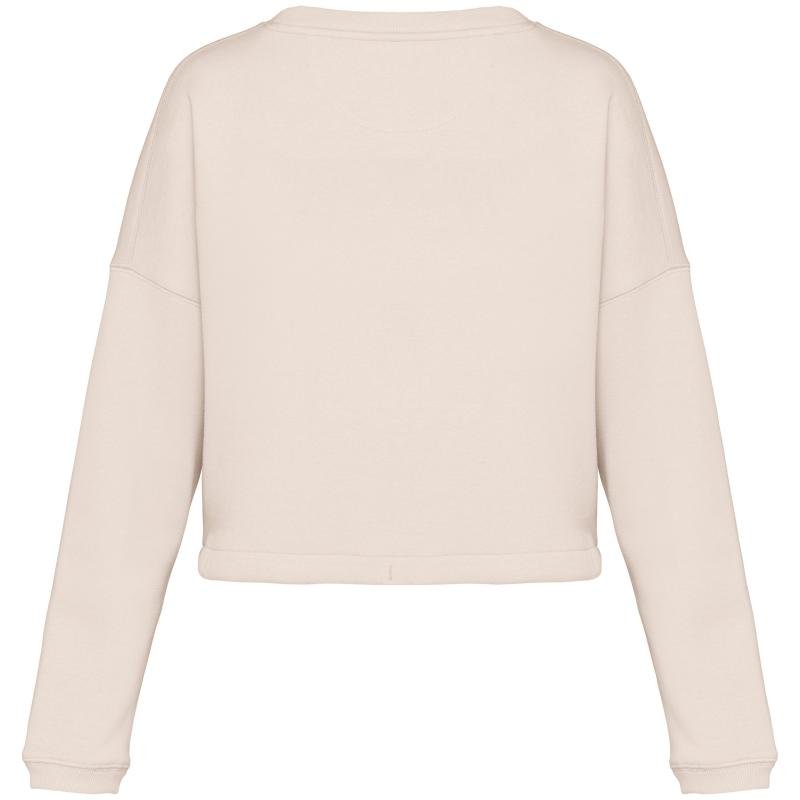 Native Spirit NS429 cropped sweater ronde hals dames Ivoor