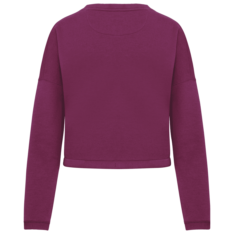 Native Spirit NS429 cropped sweater ronde hals dames Kersenpaars