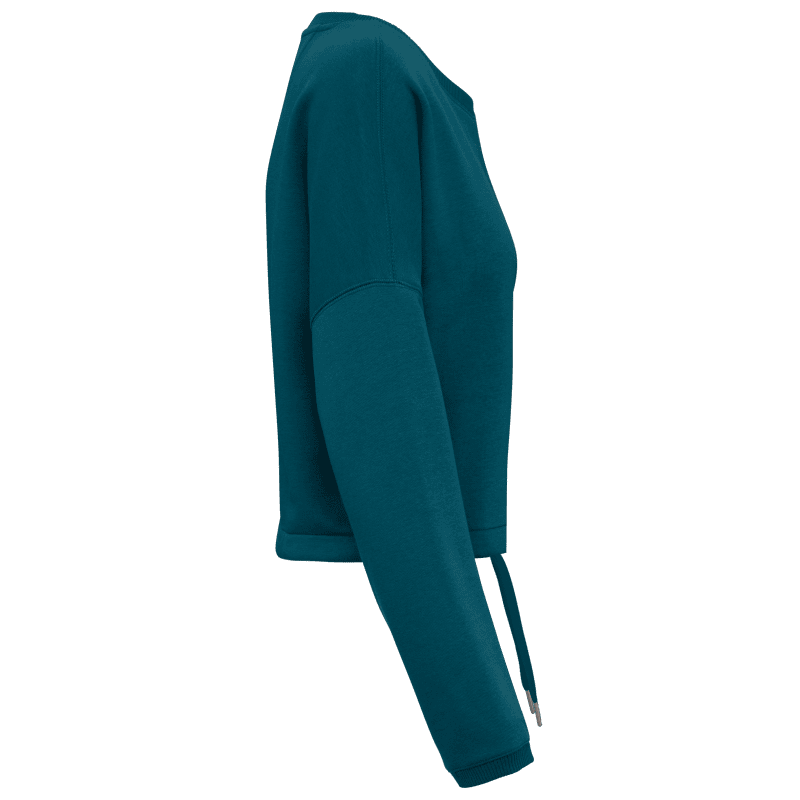 Native Spirit NS429 cropped sweater ronde hals dames Pauwgroen