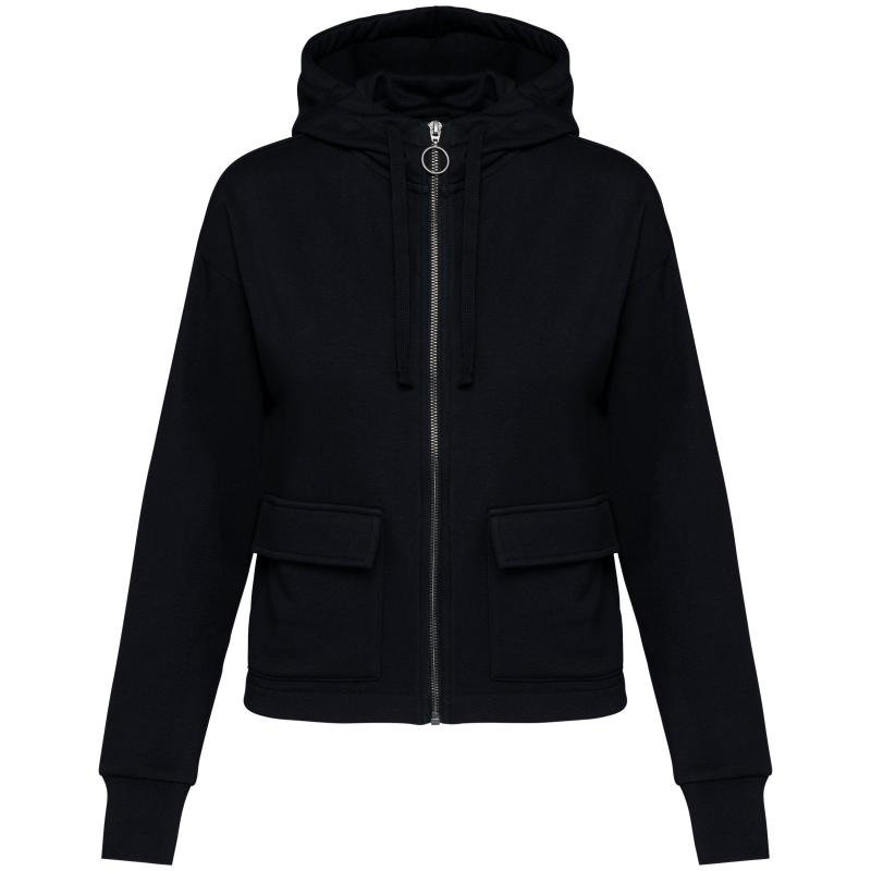Native Spirit NS409 sweatvest met capuchon dames Zwart