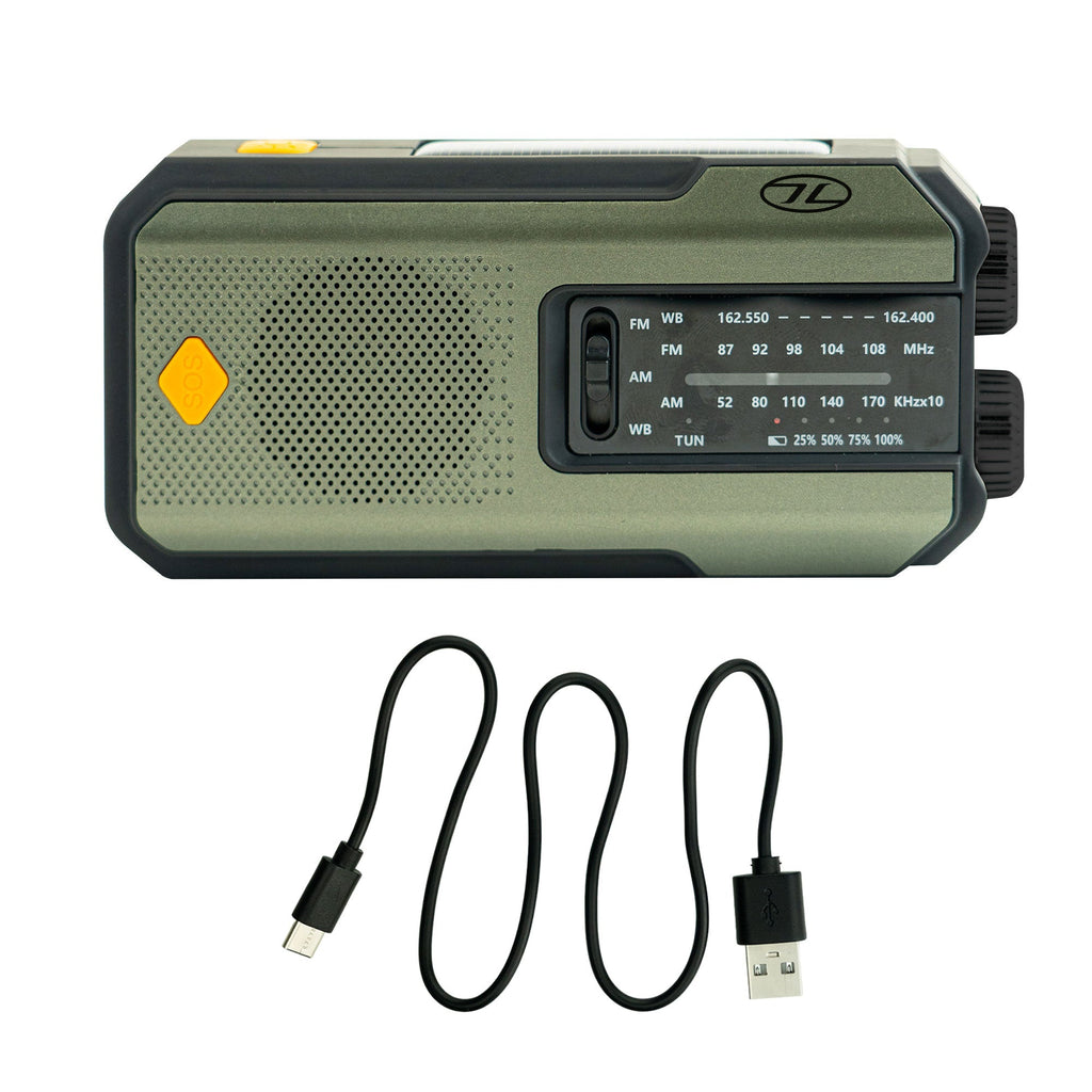 Highlander Survival Hub Radio+ met USB-C kabel