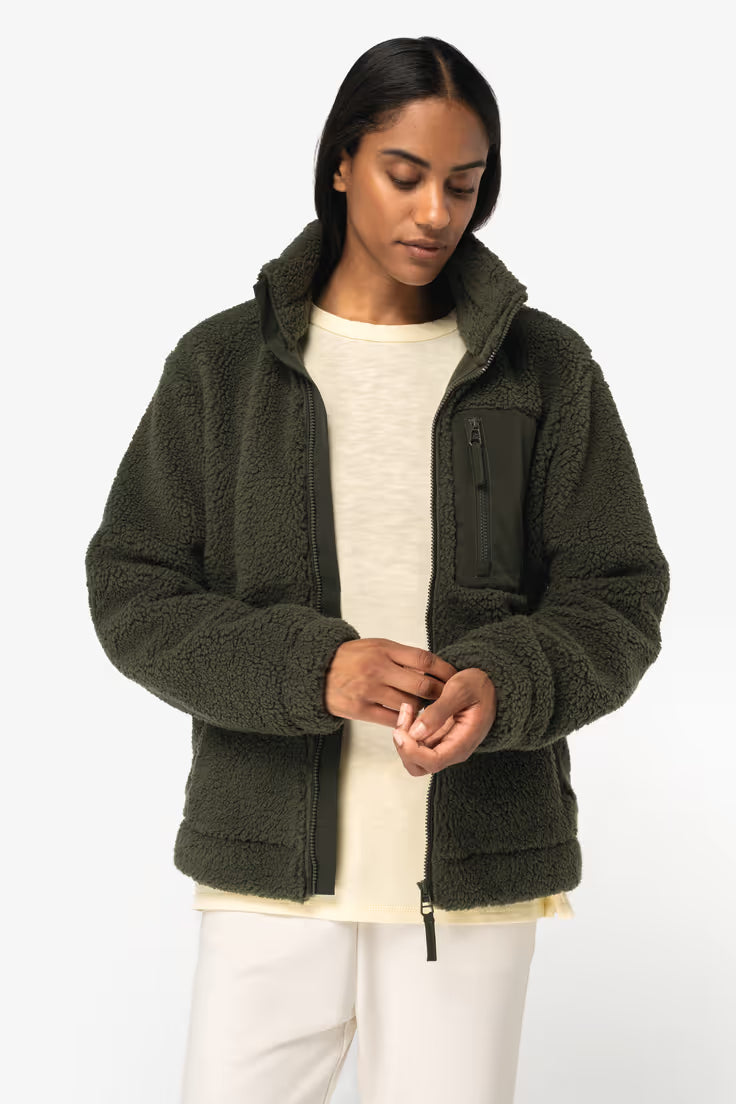 Native Spirit Sherpa Jacket - Unisex - Donker groen