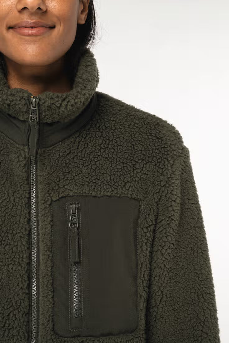 Native Spirit Sherpa Jacket - Unisex - Donker groen