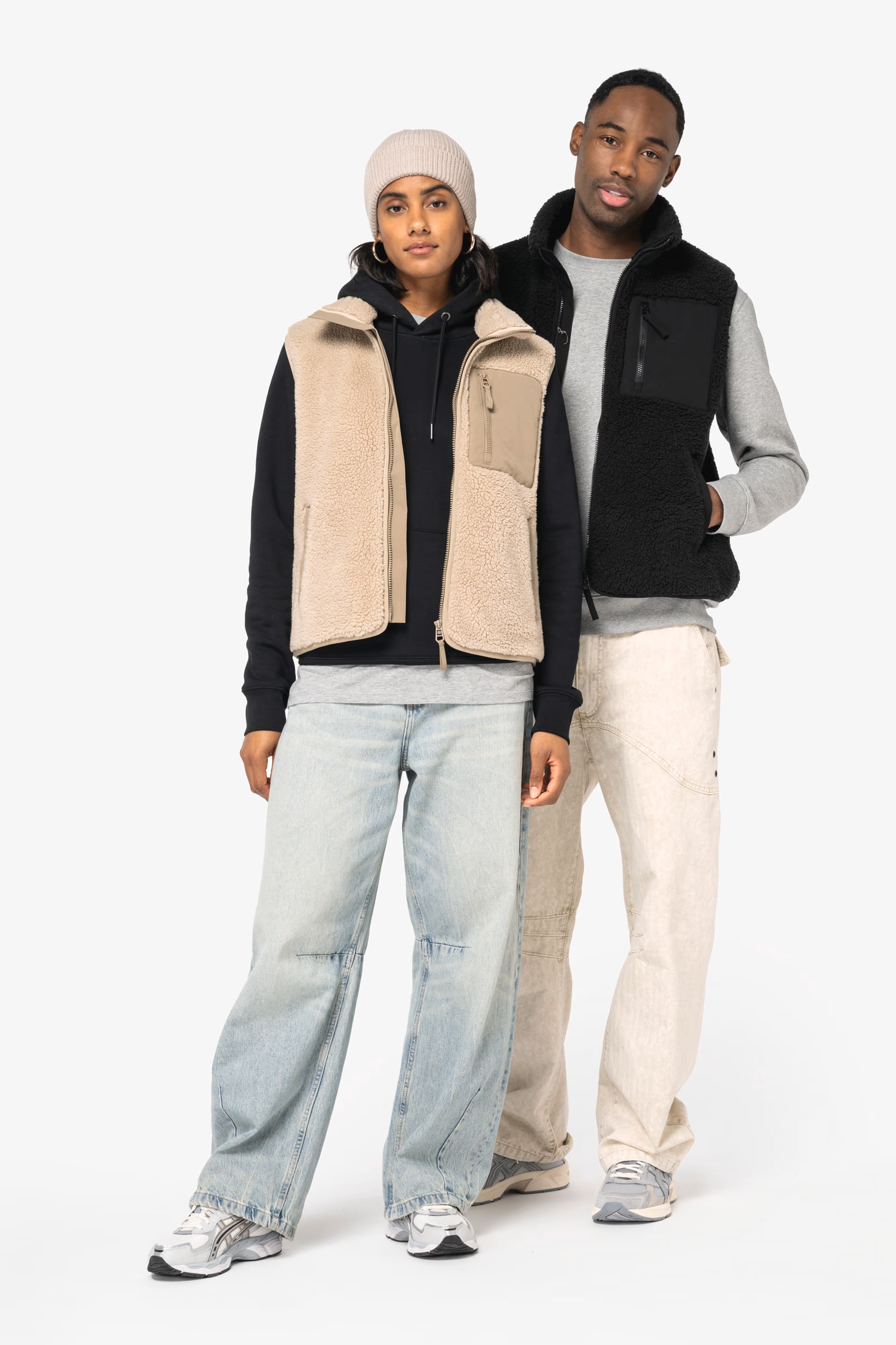 Native Spirit Sherpa Bodywarmer - Zand - Duurzame uniseks bodywarmer