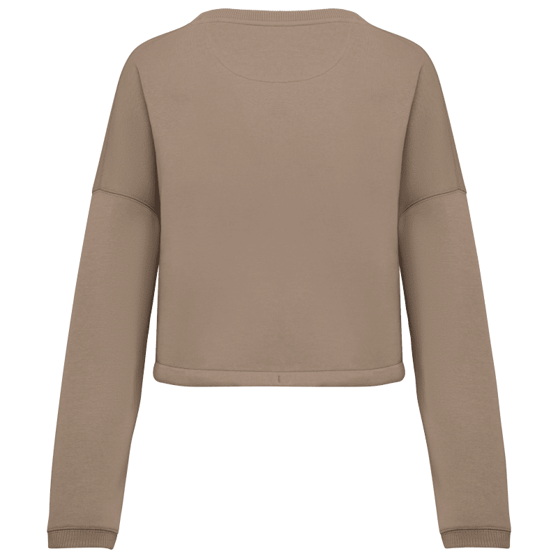 Native Spirit NS429 cropped sweater ronde hals dames Zand
