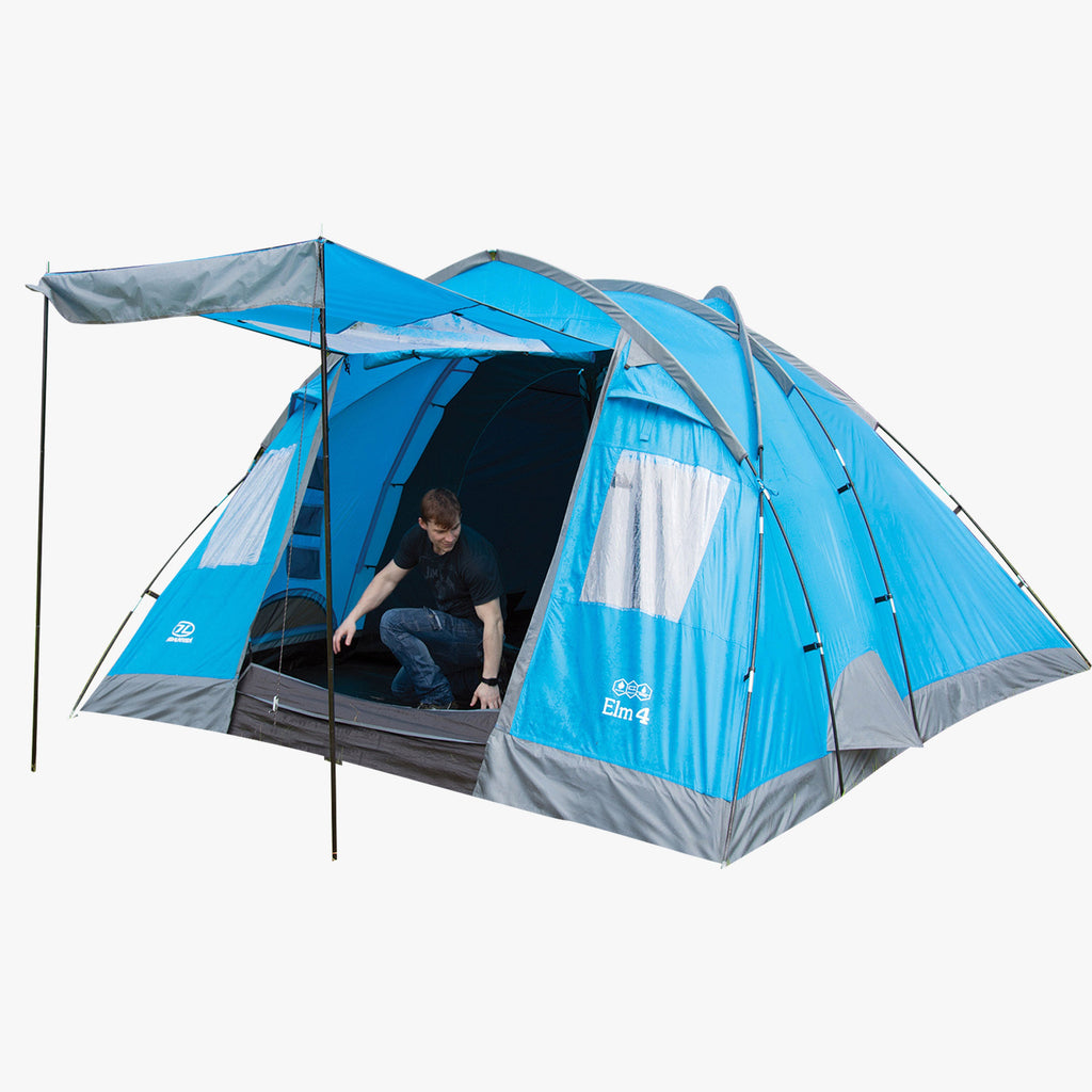 Highlander Elm 4 persoons tent Vivid Blue
