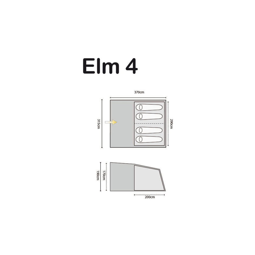 Highlander Elm 4 persoons tent
