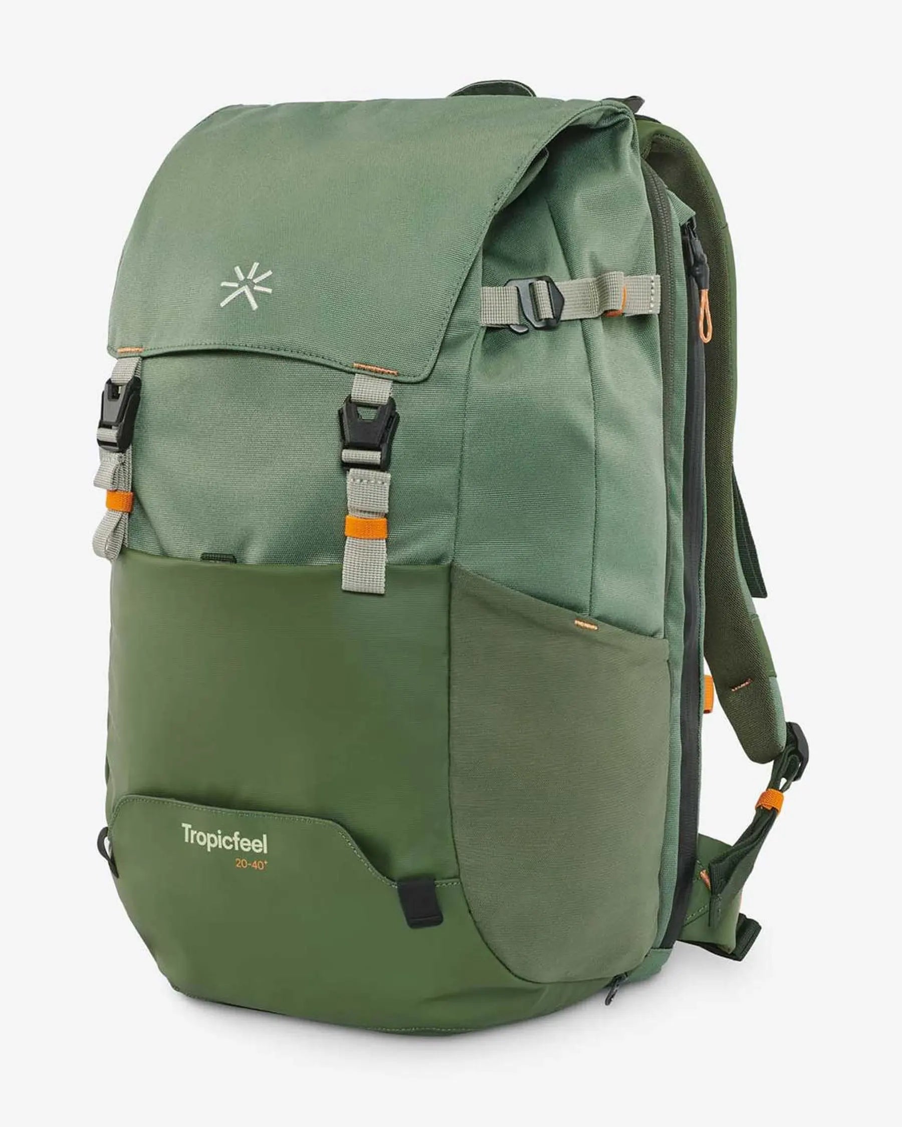 Tropicfeel Shell Bronze Green - Backpack 20L - uitbreidbaar naar 40L