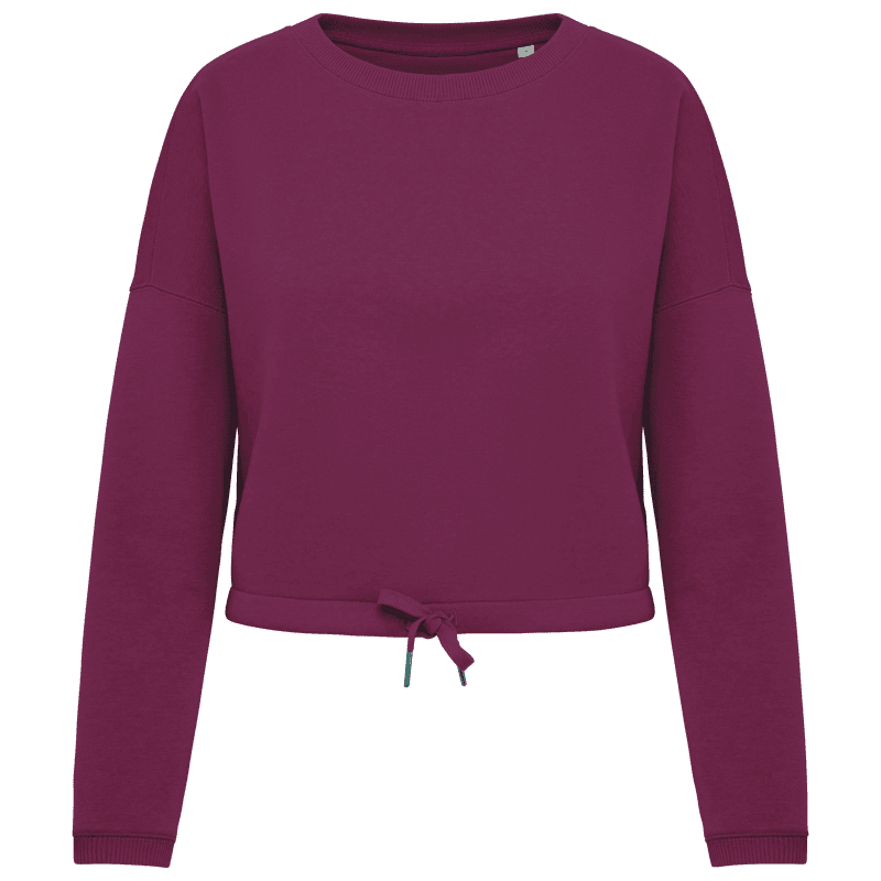 Native Spirit NS429 cropped sweater ronde hals dames Kersenpaars