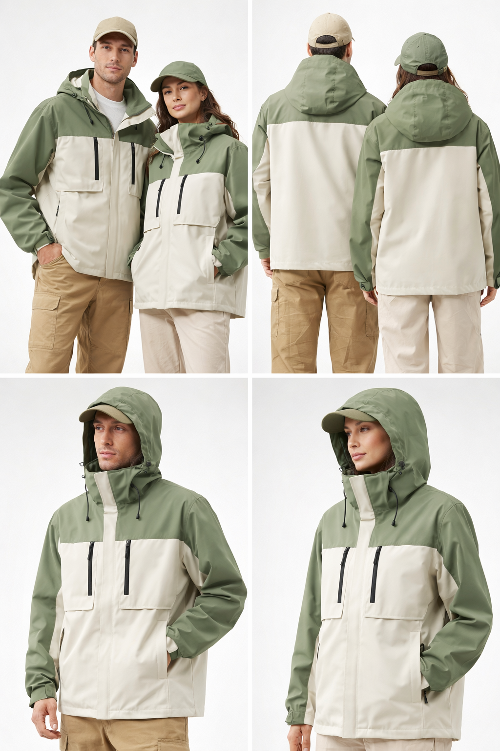 Waterdichte Wandeljas - HorizonJacket White/Green - Unisex - Hike Horizon