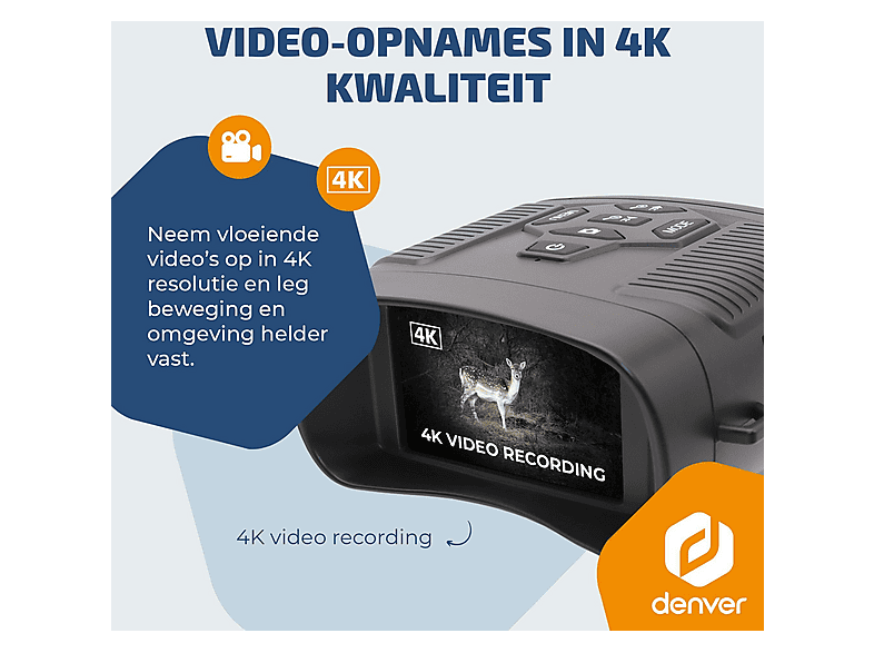 Denver Nightvision camera - Nachtkijker met infrarood - Foto en video opname (4K)