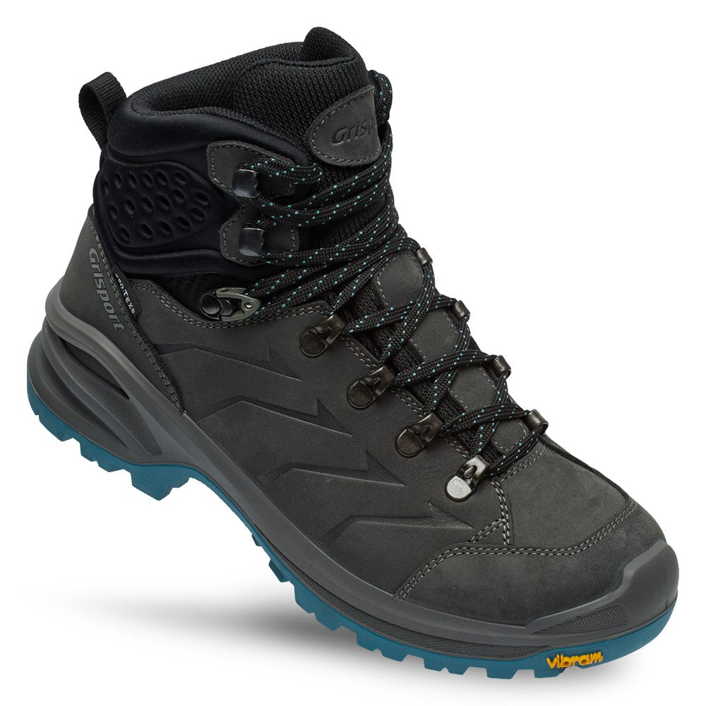 Grisport Terrain Mid Antraciet – Waterdichte Unisex Wandelschoen met Vibram Zool - Categorie A/B