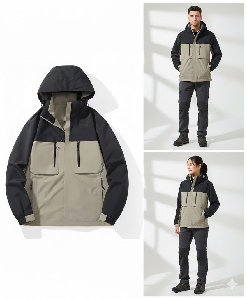 Waterdichte Wandeljas - HorizonJacket Black/Grey - Unisex - Hike Horizon