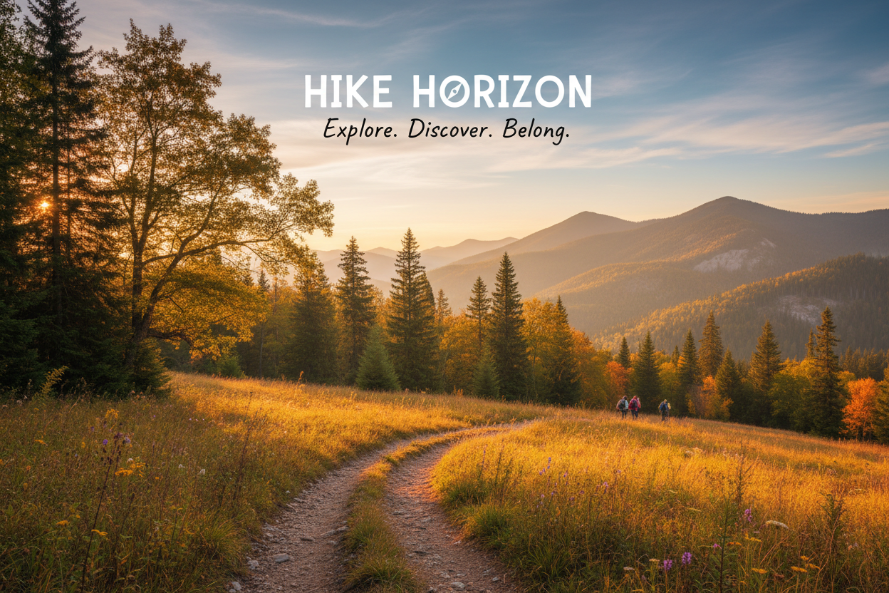 Wil je een banner ontwikkelen voor Hike Horizon. Het mag vriendelijke zijn en gaan over wandelen en outdoor